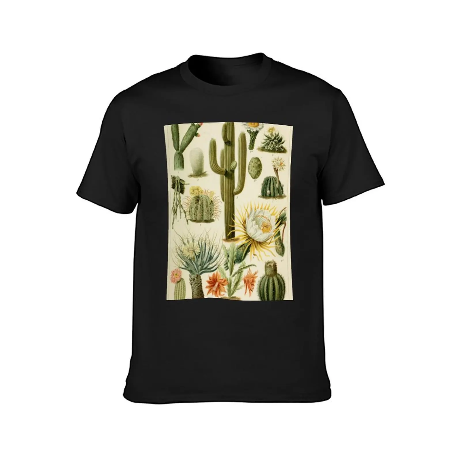 Naturalist Cacti T-Shirt plain korean fashion men t shirt