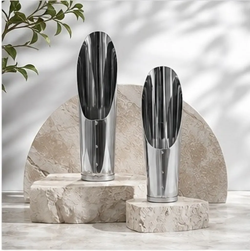 Stainless Steel Soil Scoop Set 2pcs Ergonomic Garden Shovel for Bonsai Succulents Transplanting Digging Weeding
