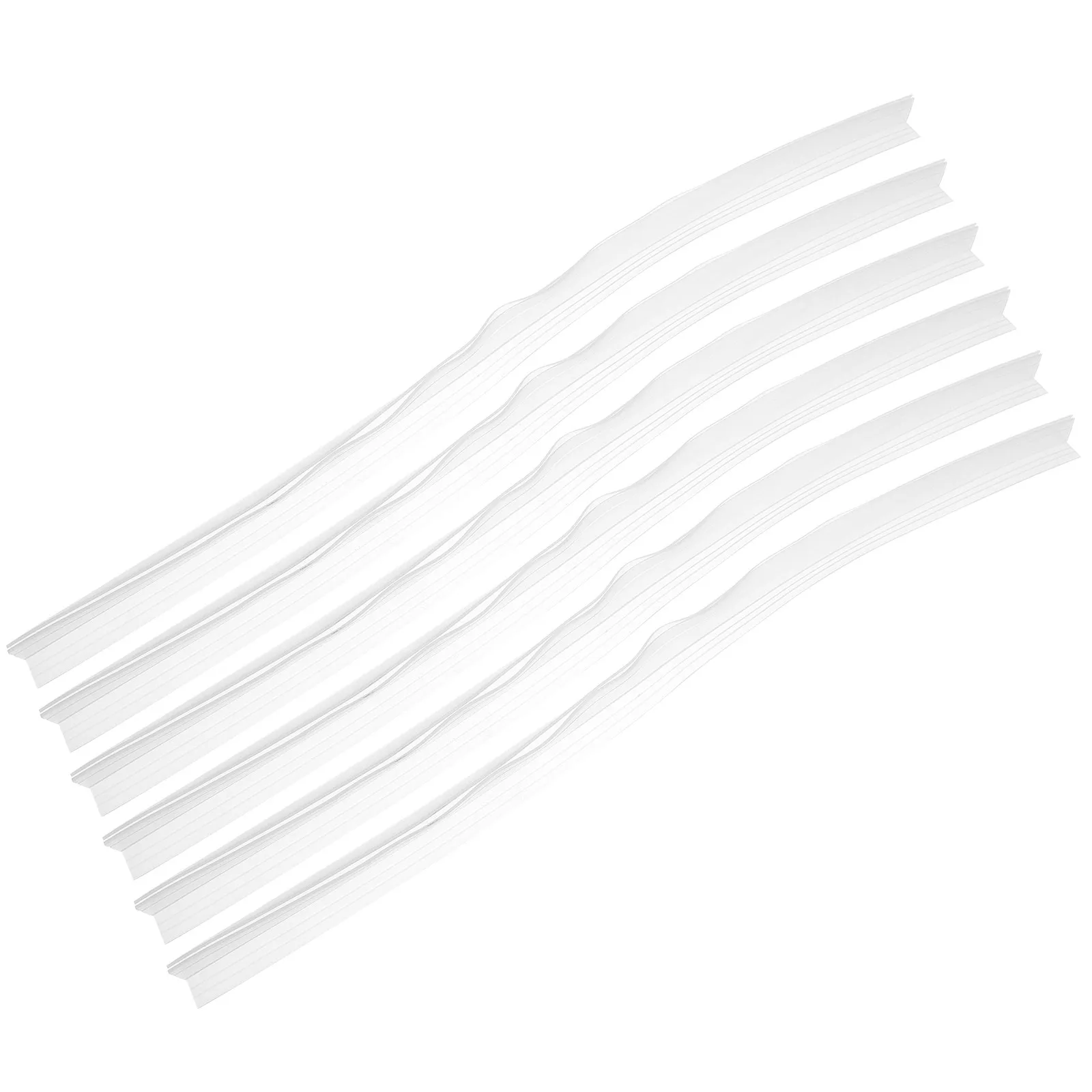 6Pcs Bathroom Sealing Strip Flexible Silicone Waterproof Strip Shower Door Water Barrier Mold-Proof Moisture Resistant Easy