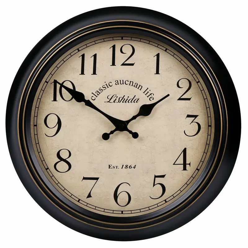 Large Wall Clock Vintage Classic Metal Clock Wall Home Decor Luxury Silent Watches Interior Room Design Living Room Decorations