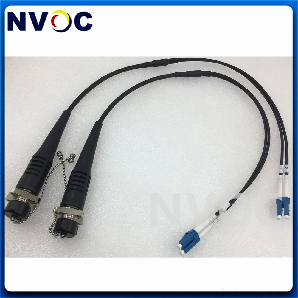 Imagem -04 - Rodada Fibra Óptica Cabo de Remendo Núcleos Quadrado f para lc Upc Conector 2c sm G657a14.0 mm 200m Tpu Odc Pcd310 Núcleo 1m