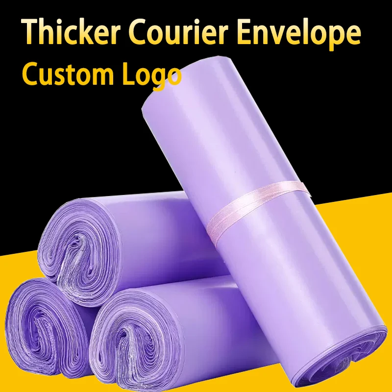 

Custom Courier Envelope Cute Purple Mailing Bags Pack Products Packaging Poly Mailer Shipping Set Sending Factory Seller