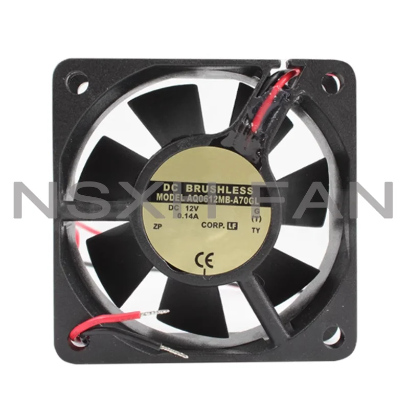 Ventilador de refrigeração impermeável, novo, AQ0612MB-A70GL, 6025, 12V, 0.14A