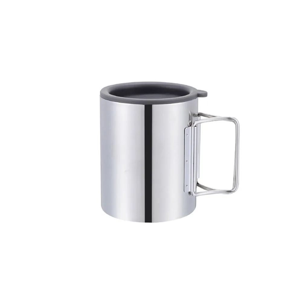 Camping Travelling Mug Cup Stainless Steel Water Cup Double Layer 280ml