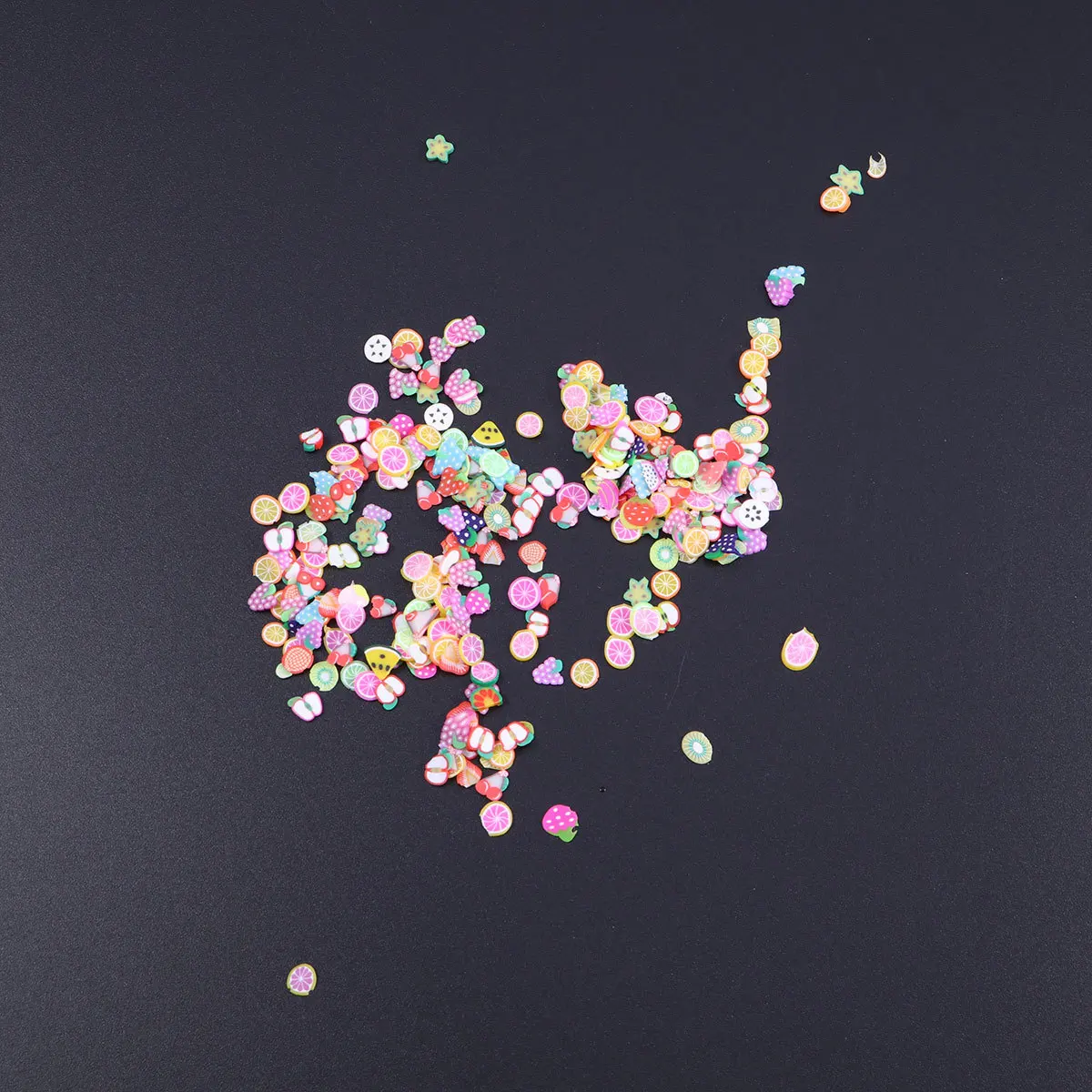 

300Pcs Clay Fruit Slice DIY Nail Art Decorations Assorted 3D Fruit Shapes for Professional Home Use Slice Nail Decoration Set