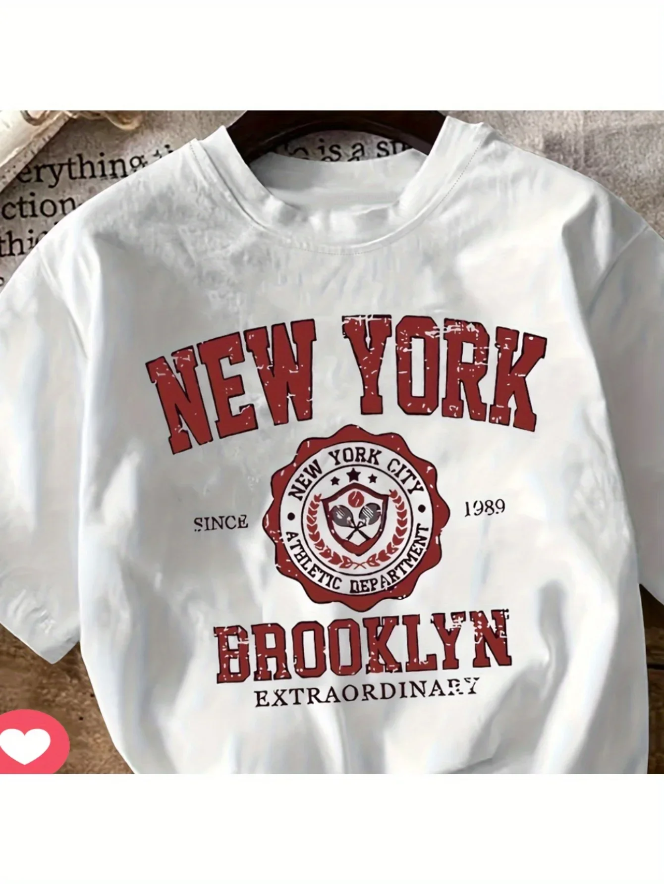 

New York Print Crew Neck Tee - Women'S T-shirts Short Sleeve Four Seasons Tops Comfortable Casual Tee ﻿ women clothing