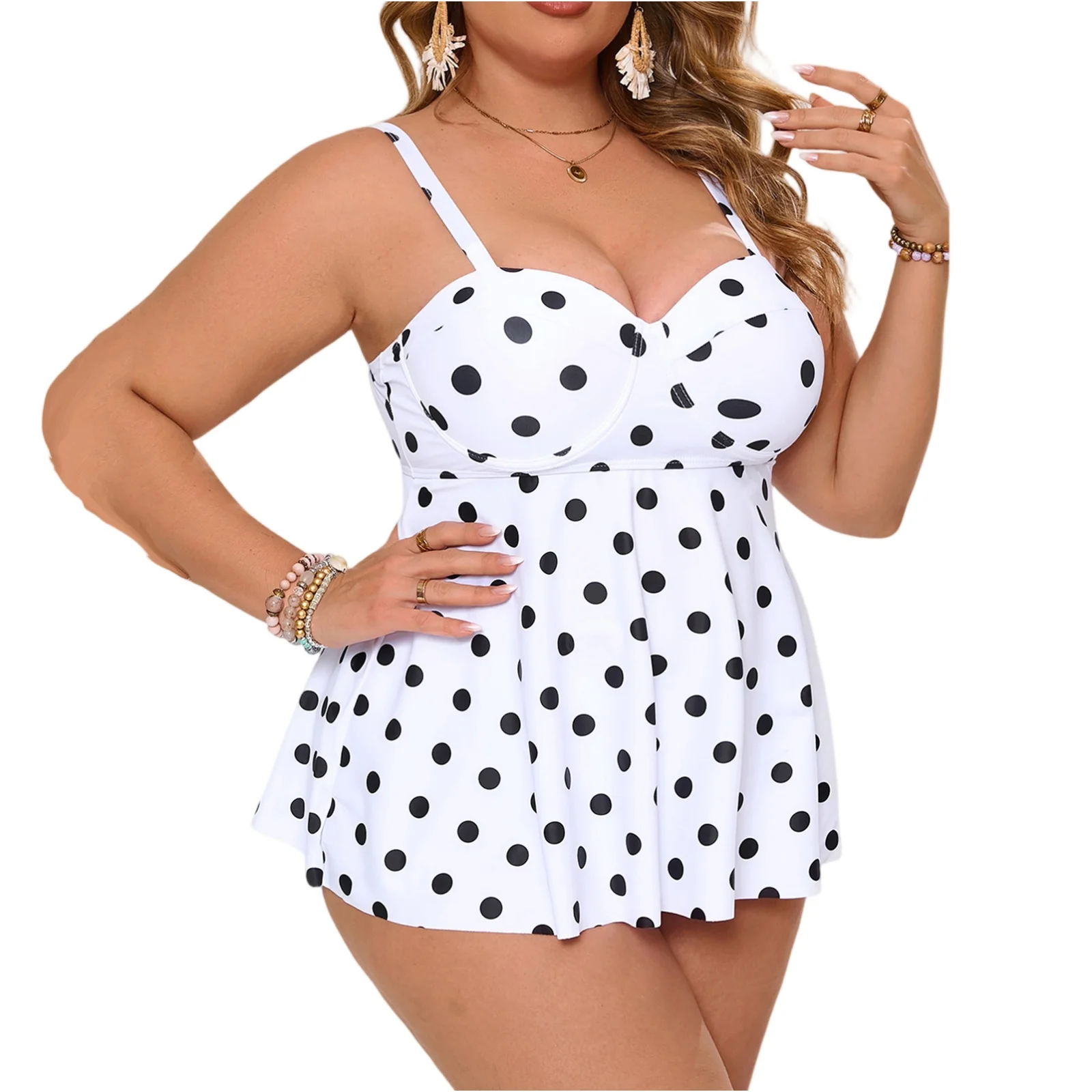 

Новый Стильный Женский Купальник-Бикини Большого Размера, Сексуальный Комплект для Плавания для Полных Женщин, Модель 2026