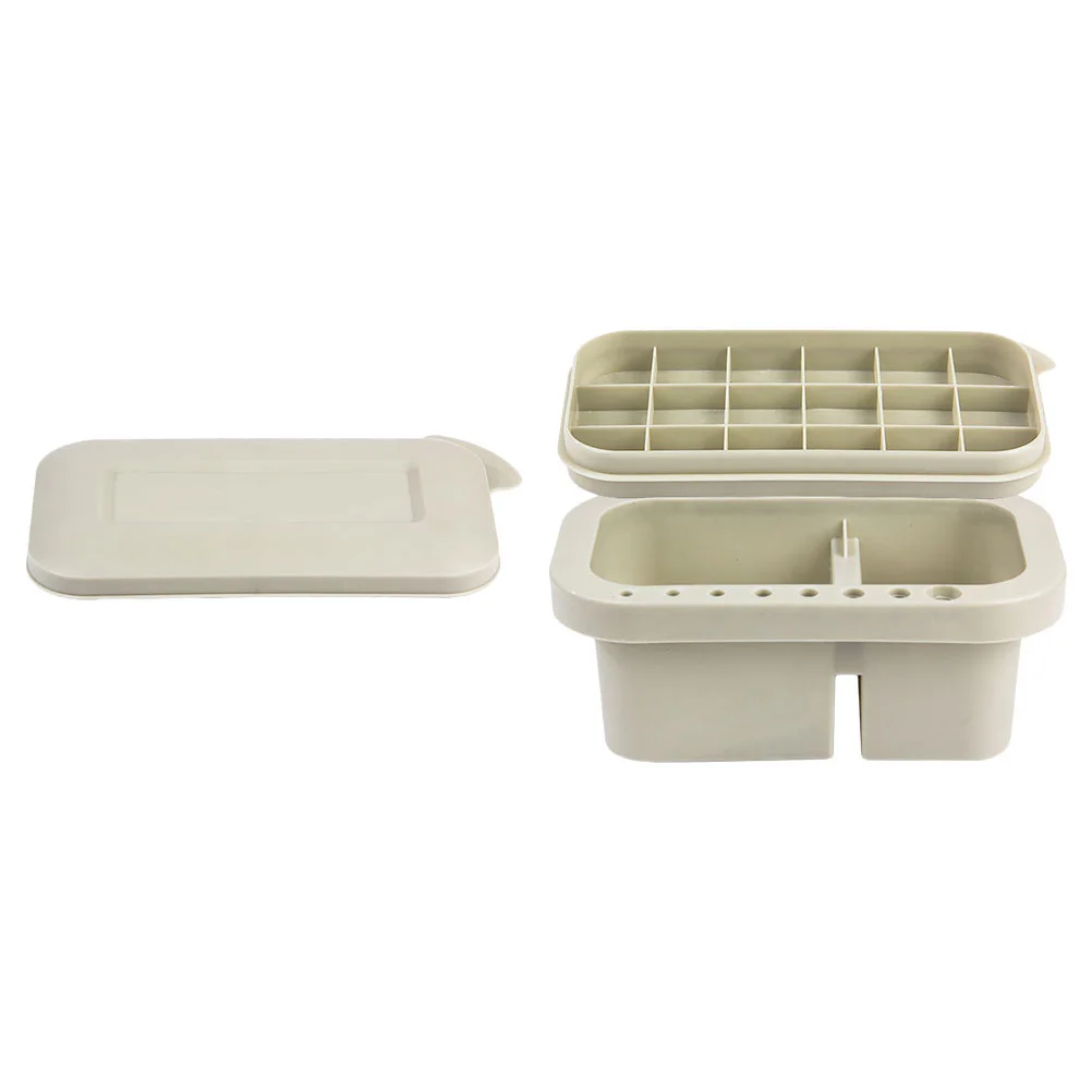 

Plastic 3in1 Cleaner White Child Size Portable Artist Brush Plastic Painting Buckets Washer Storage Mixed Color Tray
