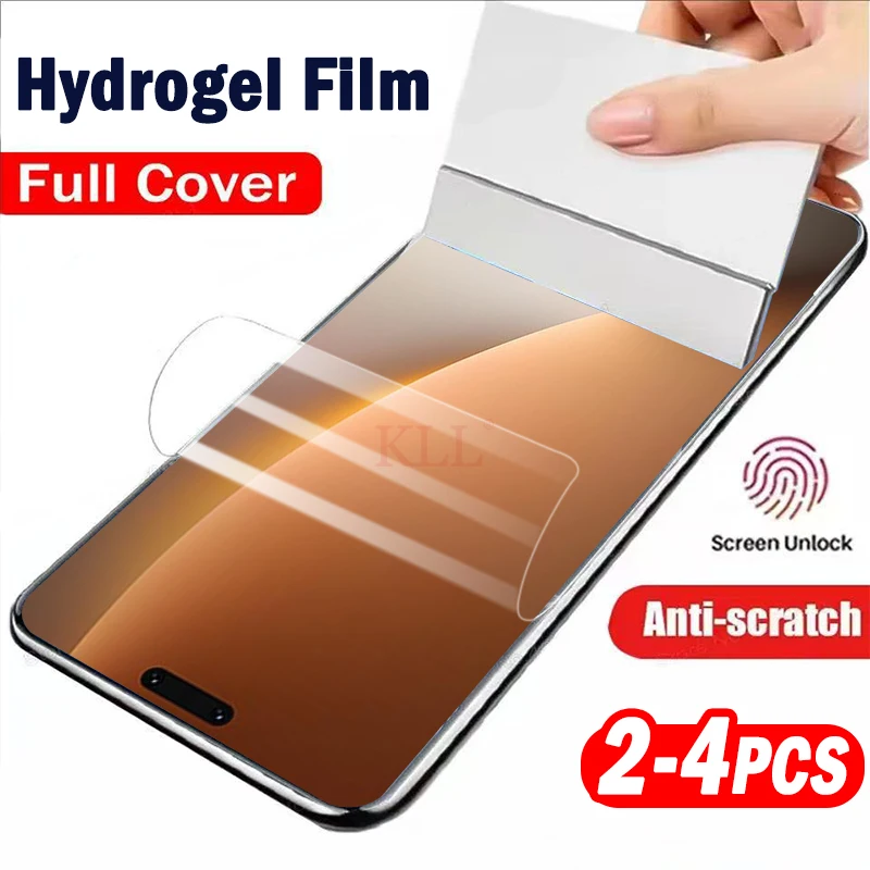 

2-4pcs Full Cover Flexible Silicone Hydrogel Film For Honor Magic8 Pro V5 V3 V2 Vs3 Vs2 Curved Screen Protector Film not glass