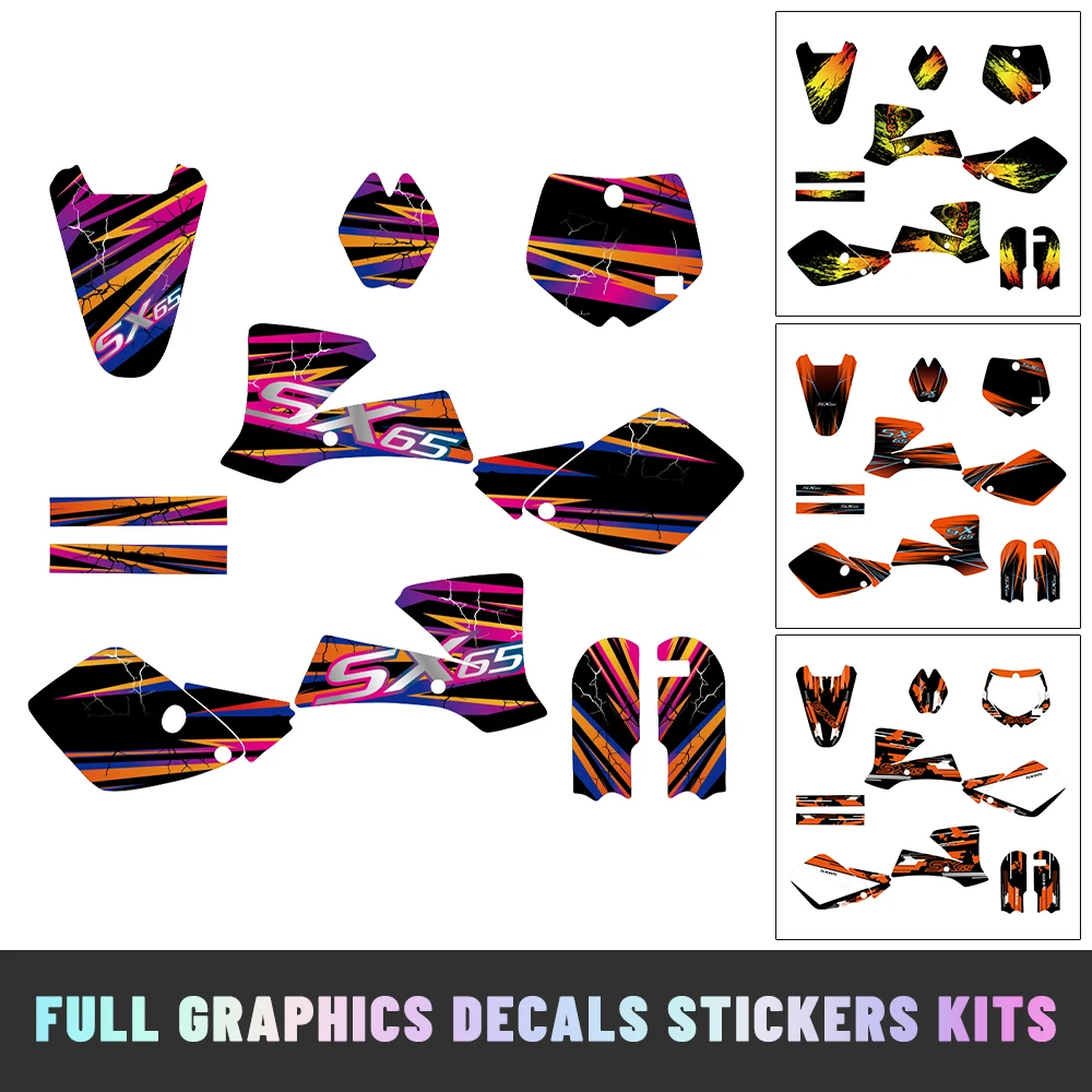 

Комплект наклеек с графикой команды, фон для мотоцикла, подходит для 65 SX SX65 2002 2003 2004 2005 2006 2007 2008