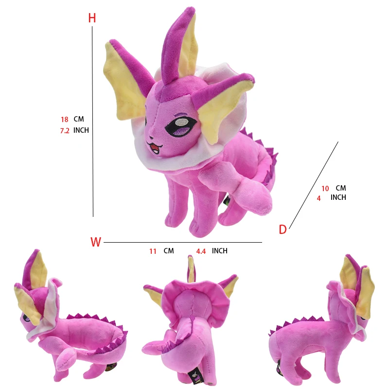 2025@Leafeon Vaporeon Glaceon Sylveon Espeon Umbreon Vaporeon Sylveon Plush Toys Game for Collectible Gift,Soft Plushies Stuffed