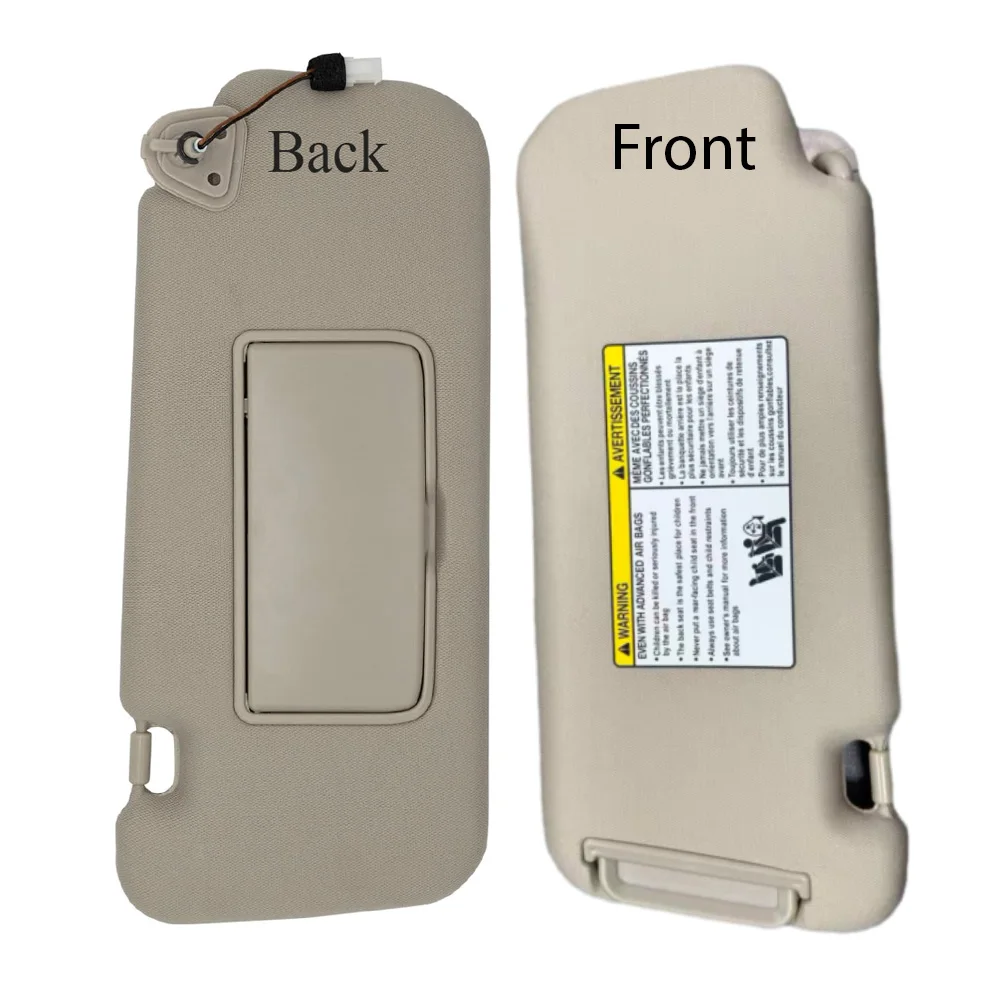 Car Interior Sun Visor With Mirror and Light Grey Beige Sun Shade for Nissan Murano 2009 2010 2011 2012 2013 2014 LHD