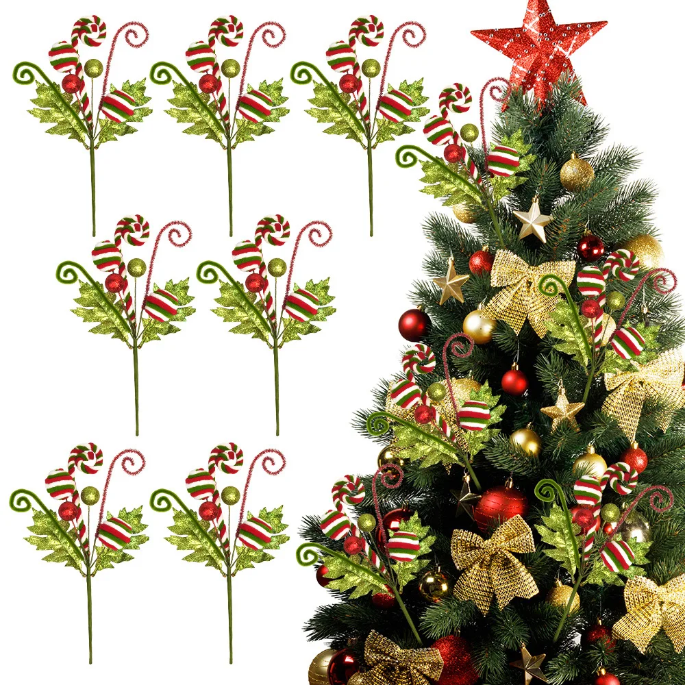 Creative Candy Christmas Tree Decoration Gold Scallion Glittering Pink Green Candy Ornament Sprinkle Thanksgiving Party Birthday