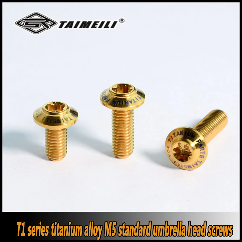 TAIMEILI titanium alloy umbrella head screw T1 series standard umbrella head M5x10-30mm motorcycle modification 1pcs