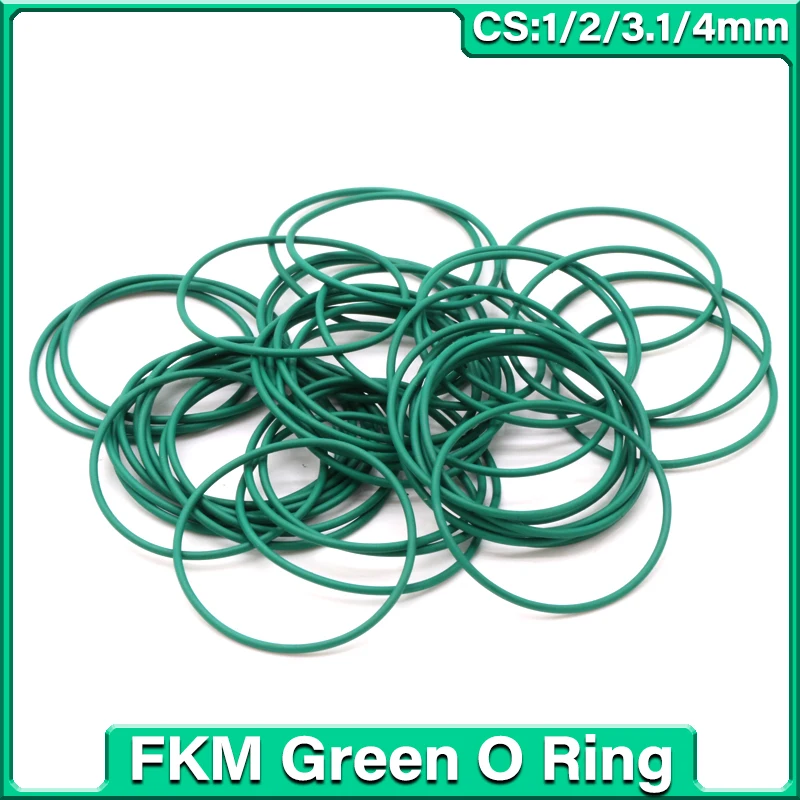 10pcs FKM O Ring Sealing Gasket CS 1/2/3.1/4mm OD 5-70mm Insulation Oil High Temperature Resistance Fluorine Rubber FKM O-Ring