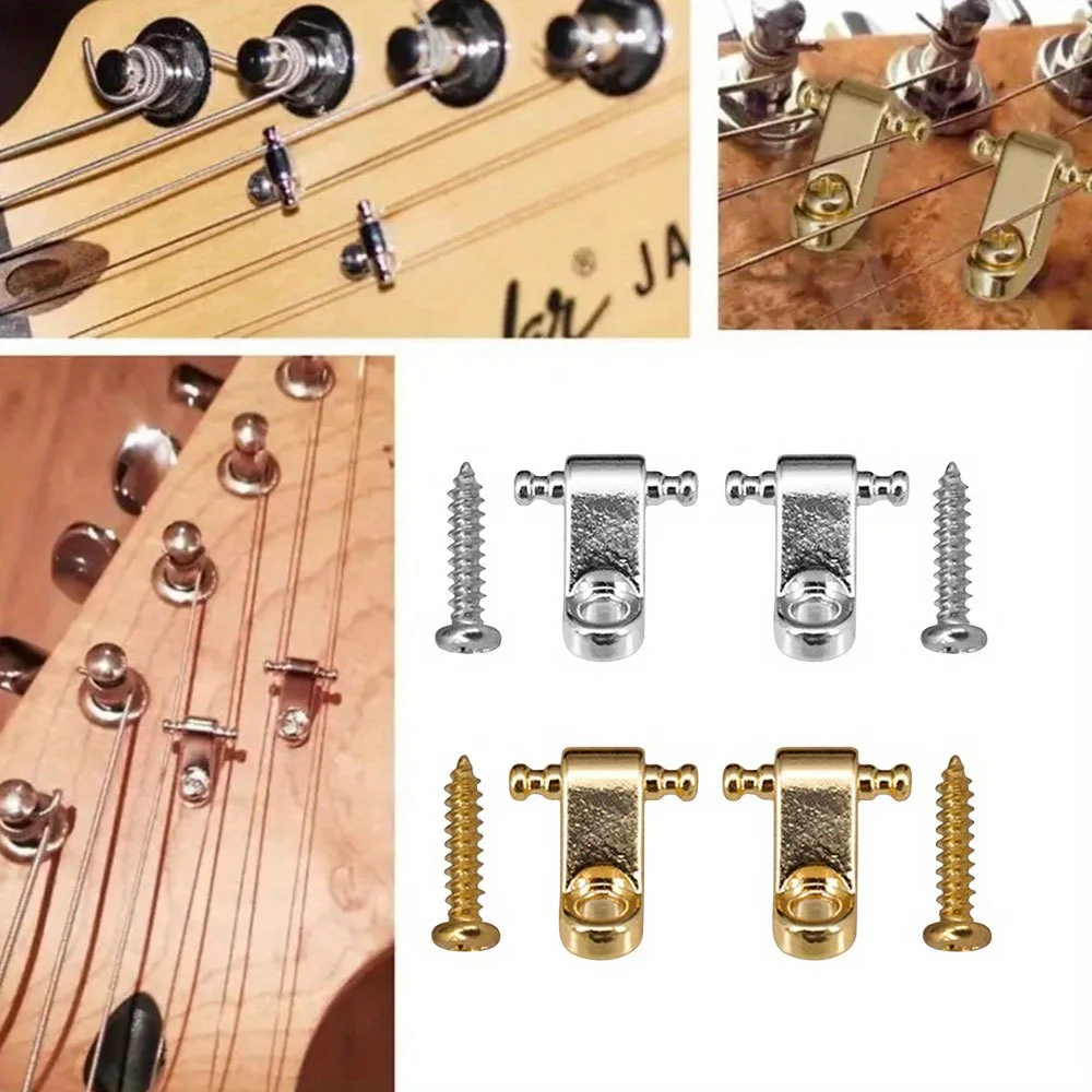 2pcs Electric Guitar String Retainer Pressing Buckle and Holder - Mounting Tree Guide for Improved String Stability - Image 4