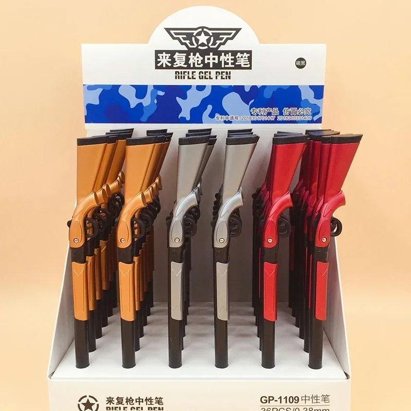 3 قطعة مسدس لعبة الإبداعية هلام القلم جيدي بقاء سلاح 0.5 مللي متر القلم الحبر الأسود القرطاسية مدرسة مكتب التموين الهدايا الترويجية