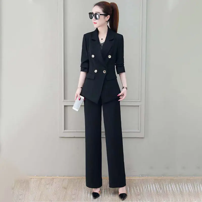 Korean Version of Professional Women's Suit Spring and Autumn 2022 New Temperament Suit Fashion Two-piece Set