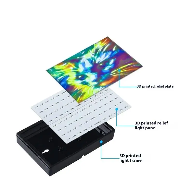 1 مجموعة LED الخلفية مجلس لمختبر بامبو لتقوم بها بنفسك ليثوفان نموذج صور ل الخيزران P1P P1S X1 X1C X1E A1 A1mini ثلاثية الأبعاد ملحقات الطابعة #3