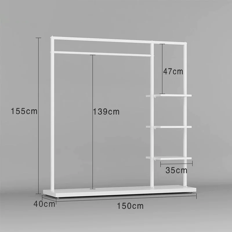 Custom.Custom.Design Moderne Home Office Dressing Möbel 4-stufiges Metall Kleiderständer Regal