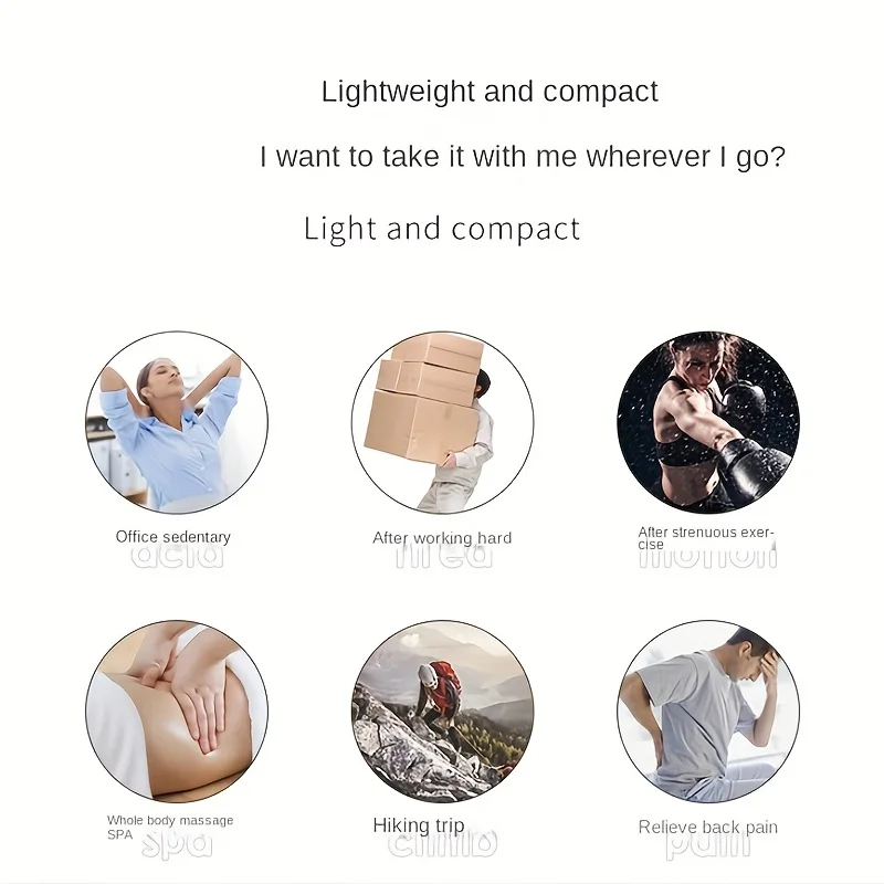 1 Pistol Pijat, Alat Pijat Genggam untuk Otot Dalam untuk Nyeri Tubuh, Punggung dan Leher, Desain Ultra-Kompak dan Elegan, Penggerak Torsi Tinggi, 6 Mode dan 6 Tingkat Kecepatan