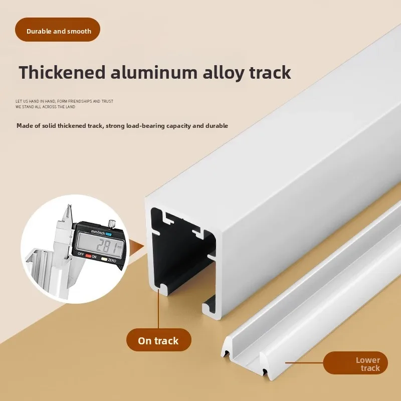 Folding Wardrobe Door Hanging Rail Hardware Top Bottom Tracks Sliding Rollers Multi Panel Kits Closet Cabinet Projects