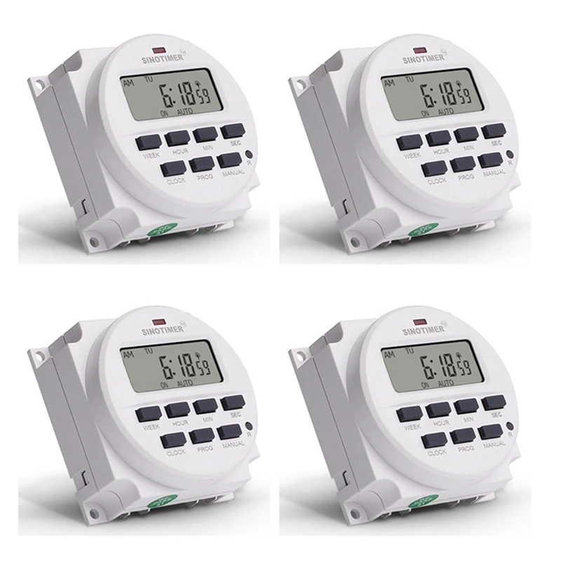 

4X SINOTIMER TM618SH-1 1 Second Weekly Programmable Digital Timer Automatically Turn On Off Microcomputer Time