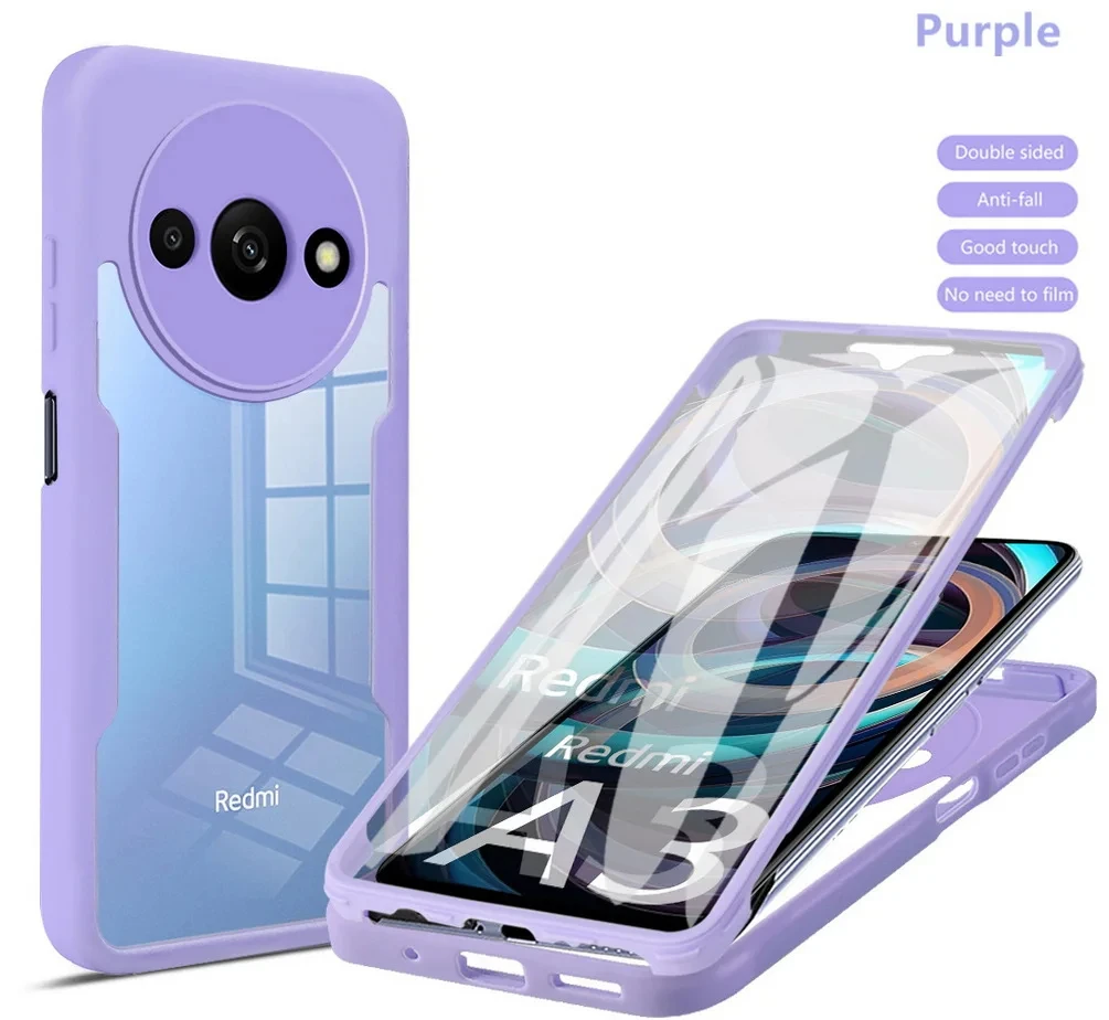 Dual protective cover full coverage protective case for Xiaomi Redmi A3 A2 A1 Redmi 13C Redmi 12 12C 11A Redmi 10C 10