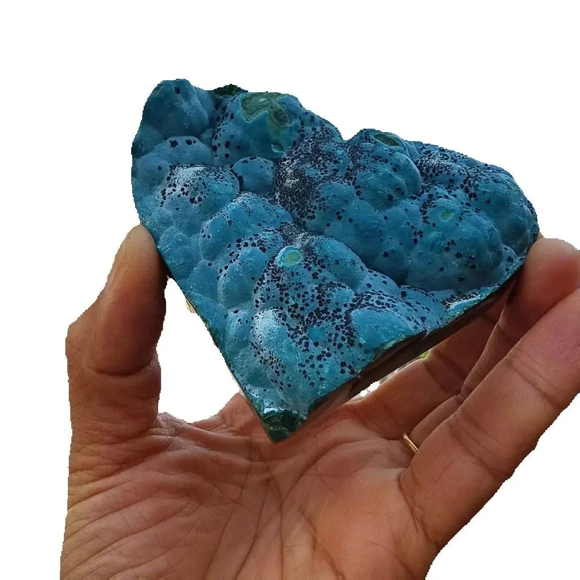 

Natural Blue Malachite Heart-Shaped, Quartz Crystal Malachite Heart, Mineral Healing