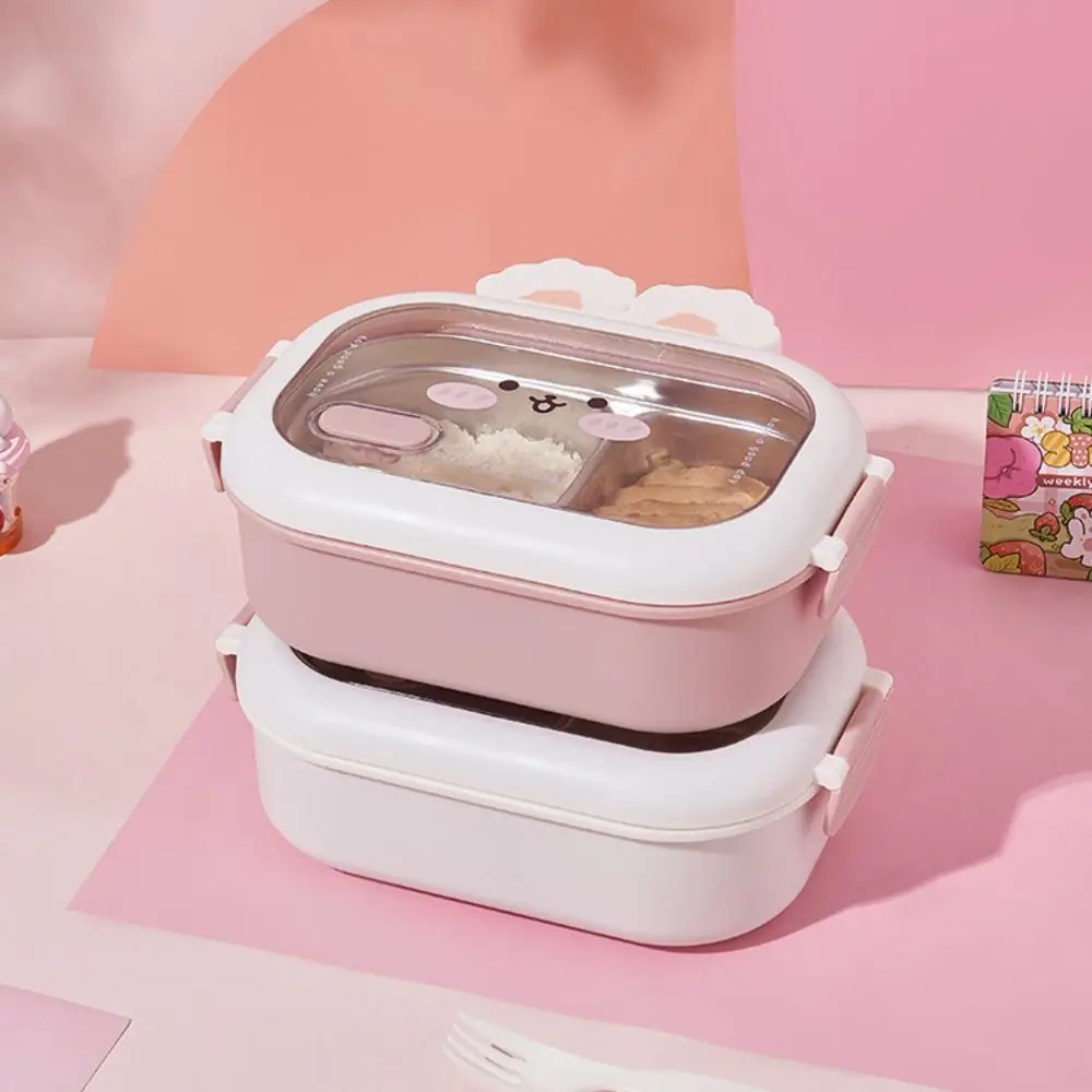 New Cartoon Bento Box Kawaii Large Capacity Food Storage Box Seal Portable Crisper