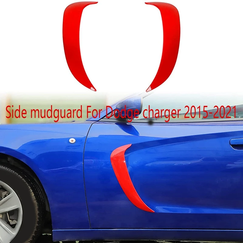 Front Door Side Mudguard Shovel Fin Vents For Dodge Charger 2015-2021