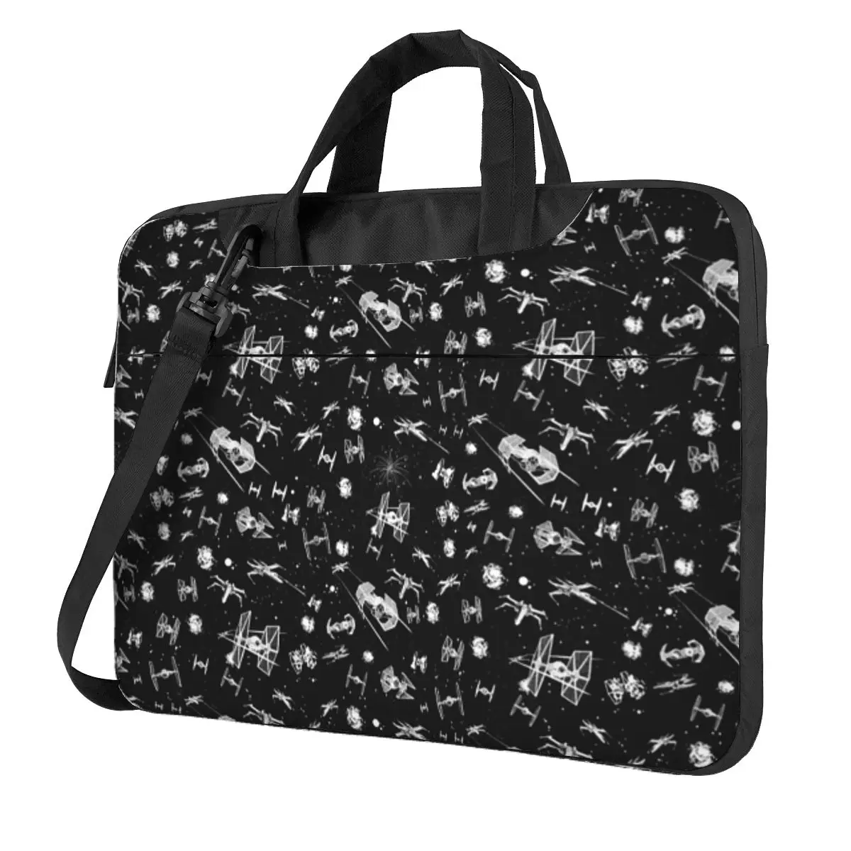 

Space Ship Battle Crossbody Laptop Bag Case Computer Bag Resistant Protective Notebook Pouch for Macbook Pro Lenovo
