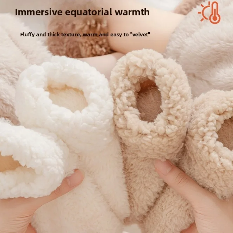 جوارب شبشب من الصوف من Fireside أحذية حرارية مضادة للانزلاق مع بطانة قطيفة للسهرات المريحة والشتاء والراحة المنزلية