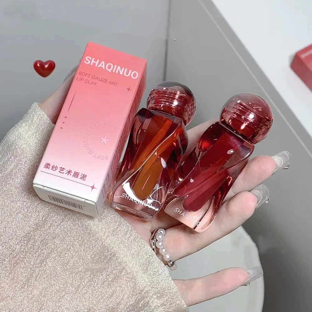 ลิปกลอส 6 สี ติดทนนาน กันน้ำ เนื้อแมทท์แบบมูส กำมะหยี่ ติดทนนาน เครื่องสำอาง