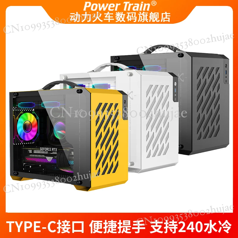 

Чехол для игрового ПК Unknown Player X200 Mini ITX — прозрачная сторона, водяное охлаждение 240 мм, порт Type-C, портативный настольный чехол M-ATX