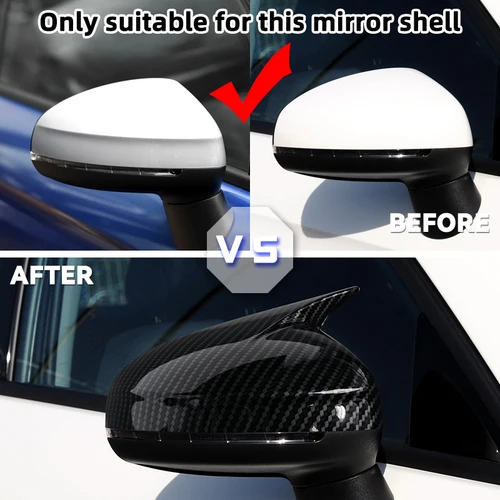 Imagen 2 del producto Cubierta para Espejo Retrovisor Lateral para Automóvil Audi A1 S1 RS1 2011-2018, Cubierta para Espejo Retrovisor Exterior, Accesorios para Automóvil