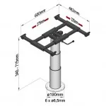 Adjustable Quick Release Durable Aluminum Alloy Table Legs Camper RV Accessories Swivel Table Yumei