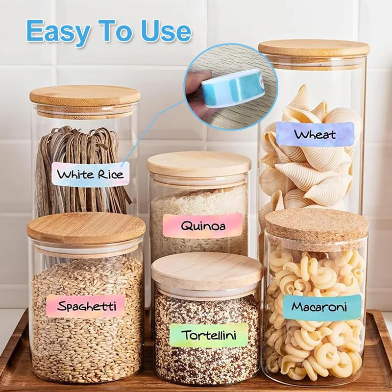 Fita de etiqueta térmica gradiente 12x40mm, colorida, autoadesiva, rolo de papel para impressão, à prova d'água, presente, nome, preço doméstico