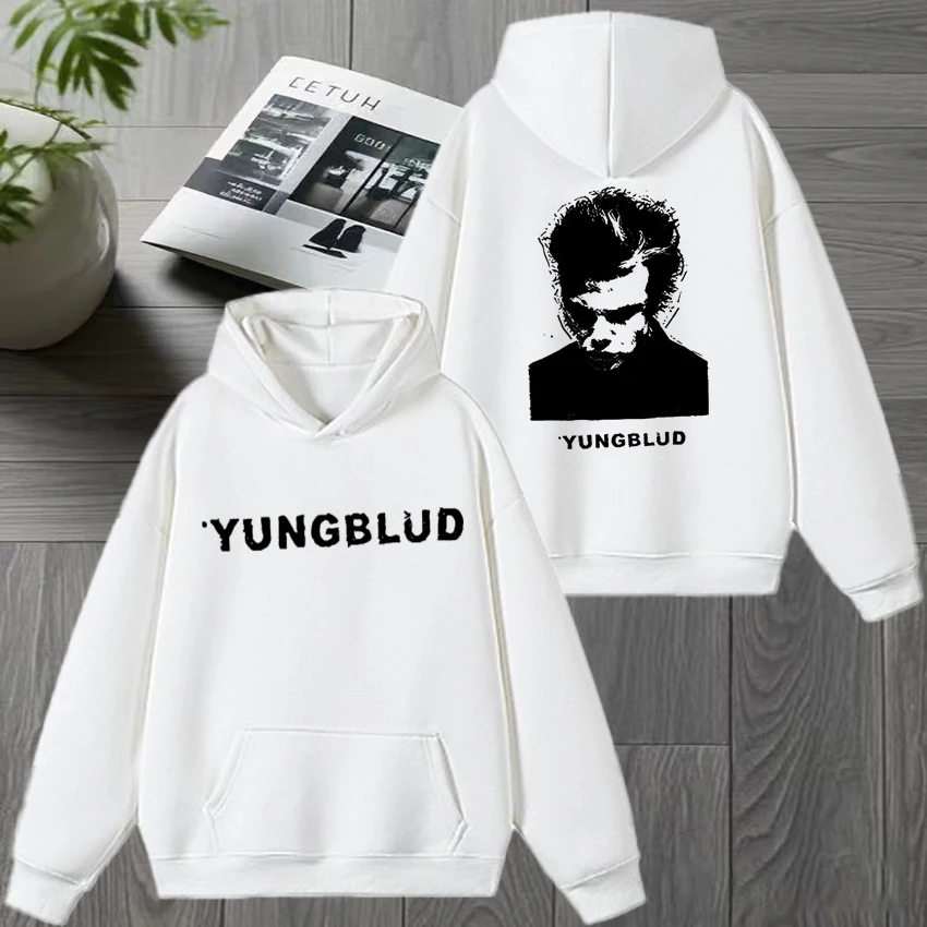 مغني الراب Yungblud ألبوم جولة 2025 مزدوجة الوجهين أغطية رأس مطبوعة للجنسين الهيب هوب الشرير الشارع الشهير الرجال النساء الصوف عادية البلوز