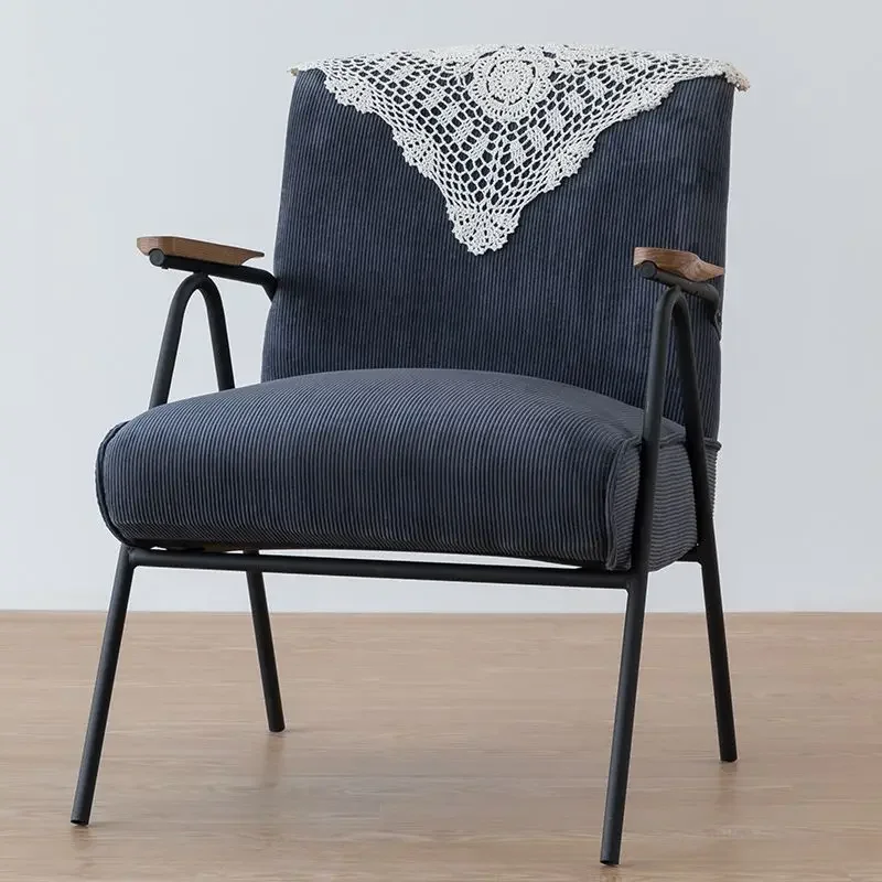 

Accent Chair Retro, Armchair Upholstered Lounge, Leisure Reading Sofa, Living Room Bedroom, Recliner Soft Cushion