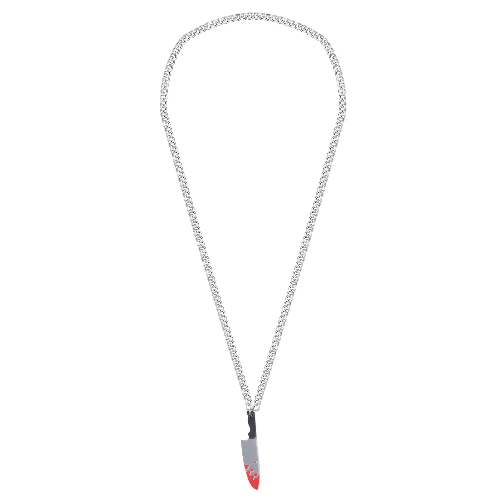 

Simulated Knife Necklace Gothic Punk Jewelry Lightweight Alloy Creative Street Clavicle Chain Suitable for Parties Dates