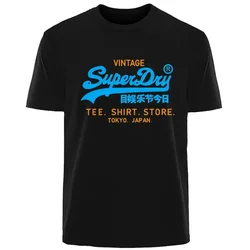 スーパードライ文字プリントTシャツTシャツアウトドアカジュアルファッションストリートウェア100% コットン通気性