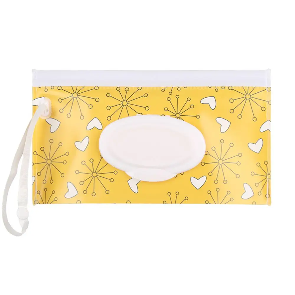 Outdoor Wipes Bag, Baby Product Flip Cover, Estojo de transporte Snap-Strap, Acessórios para carrinho, Caixa de tecido, Bolsa cosmética