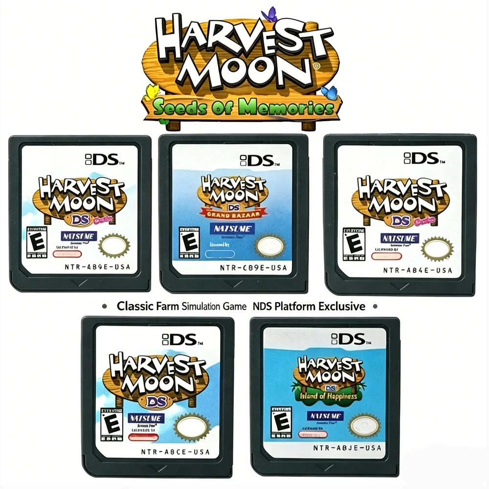 Bestseller Harvest Moon DS-Serie Spielmodul - Klassische Farm-Simulationskollektion