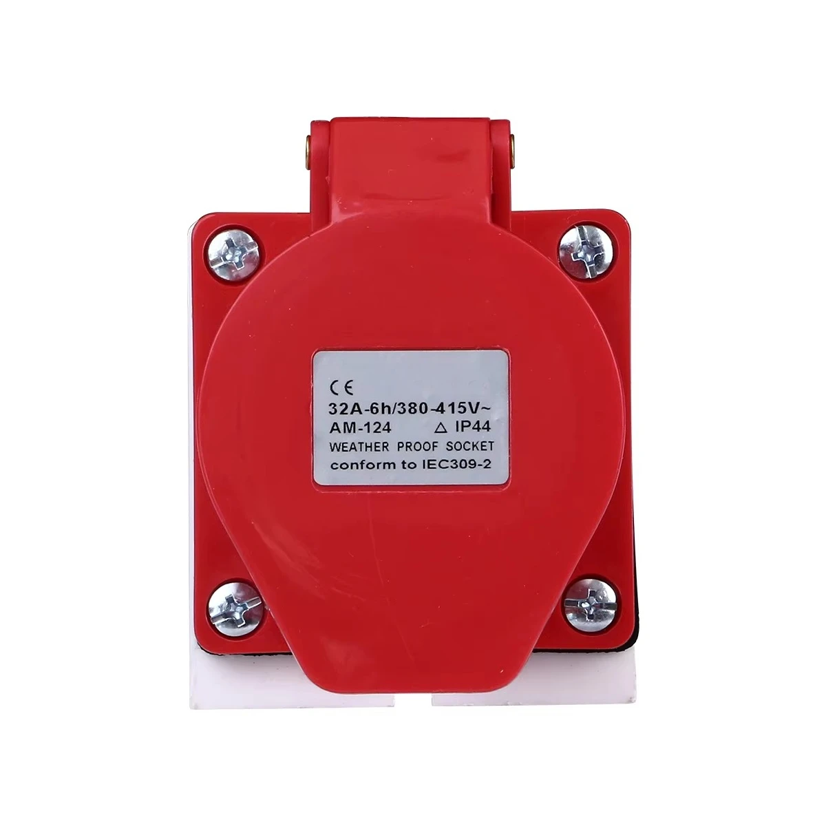 IP67 Waterproof Panel Mounted Appliance Inlet 63A/20A/10A 4 Pin Electrical Plug with 2m Cable Industrial AM-124