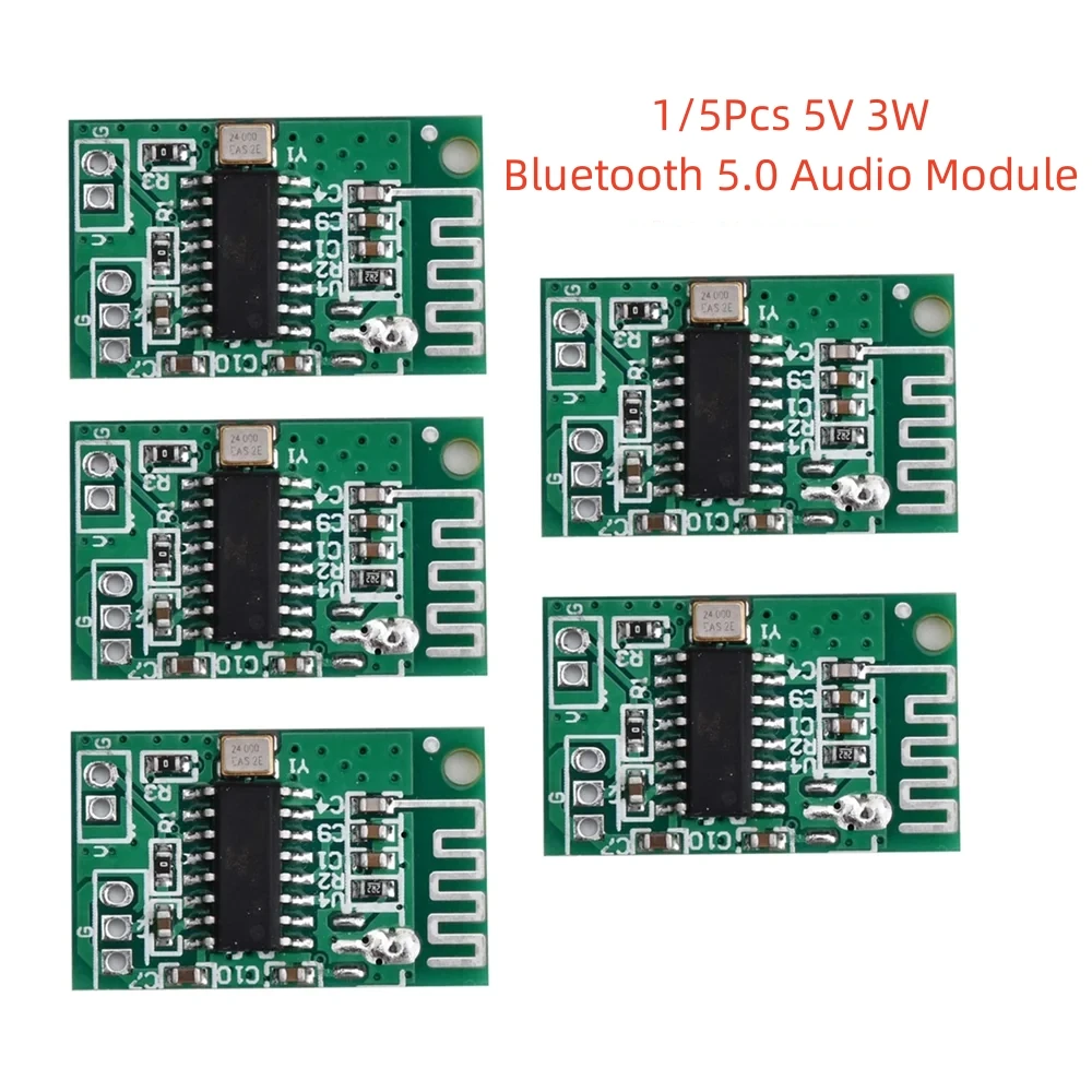 1/5Pcs 5V 3W Bluetooth 5.0 Audio Receiver Module Mono Digital Audio Power Amplifier Board Amp Module Bluetooth Receiving Board