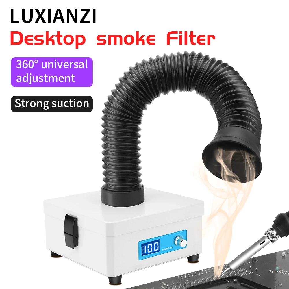 Luxianzi-fumar Instrumento Fumaça Absorvente com Esponja de Filtro de Carvão Ativado Gravador a Laser de Corte Solda Extrator de Fumos