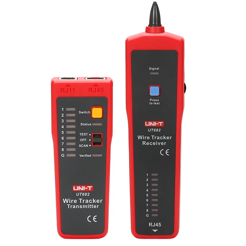 UNI-T UT682Wire Tracker/Tone and Probe؛ خطوط الهاتف، خطوط الشبكة، كابلات الطاقة، تتبع الأسلاك وقياس المحاذاة