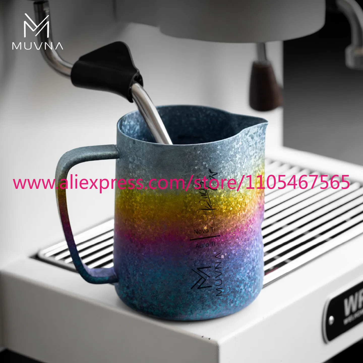 1Pcs Titanium Extreme Latte Jar, Milk Jar, Milk Foam Jar, Coffee Utensils, Pure Titanium Latte Cup