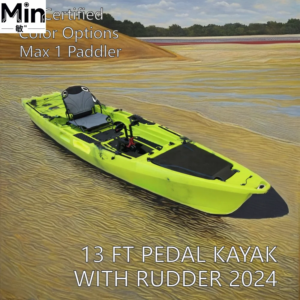 CE-zertifiziertes Vicking 13ft Einpersonen-Tretboot aus HDPE, Sit-on-Top-Kajak, Großhandel, kommerzielle Wassersportanlage, Angelkanu